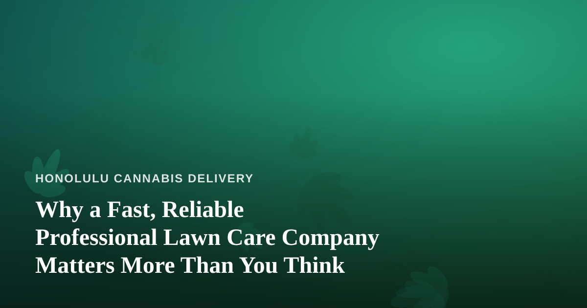 Why a Fast, Reliable Professional Lawn Care Company Matters More Than You Think